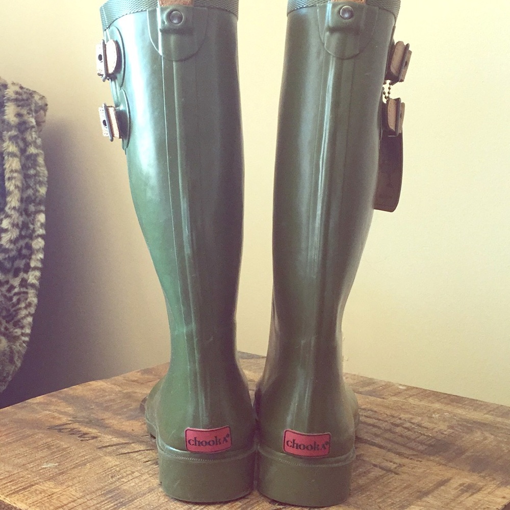 Chooka women’s rain boots (green)